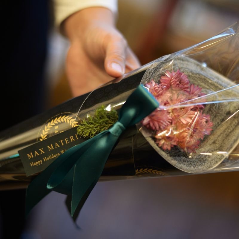 画像19: ◆クリスマス数量限定◆ミニツリーオプション対応※完売次第終了 花束バスタオル FLOWER BATH TOWEL【BLACK EDITION Happy Holidays Ribbon】