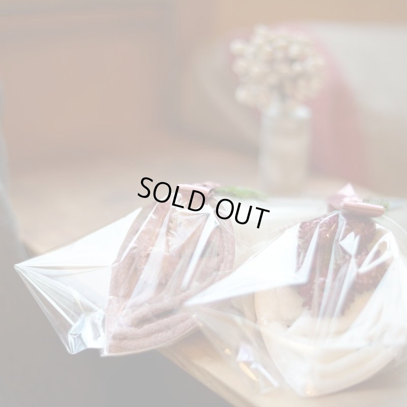 画像5: ◆クリスマス数量限定◆※完売次第終了 花束フェイスタオル FLOWER FACE TOWEL【PEARL EDITION Happy Holidays Ribbon】