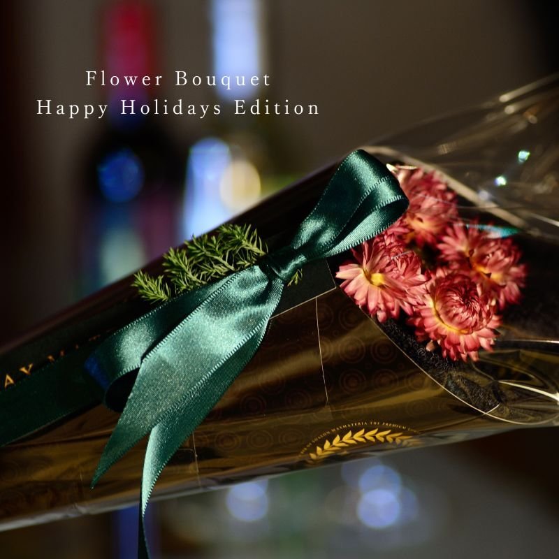 画像18: ◆クリスマス数量限定◆※完売次第終了 花束フェイスタオル FLOWER FACE TOWEL【BLACK EDITION Happy Holidays Ribbon】