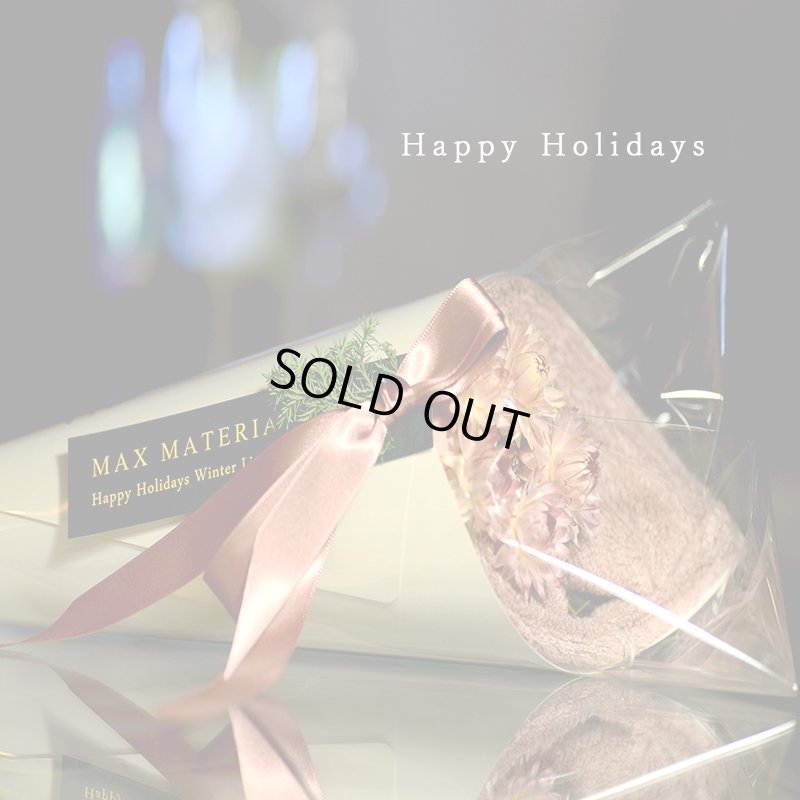 画像3: ◆クリスマス数量限定◆※完売次第終了 花束フェイスタオル FLOWER FACE TOWEL【PEARL EDITION Happy Holidays Ribbon】