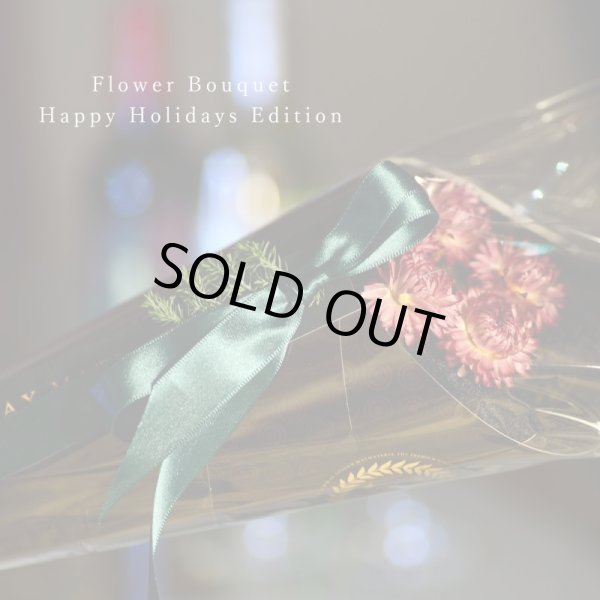 画像18: ◆クリスマス数量限定◆ミニツリーオプション対応※完売次第終了 花束フェイスタオル FLOWER FACE TOWEL【BLACK EDITION Happy Holidays Ribbon】 (18)