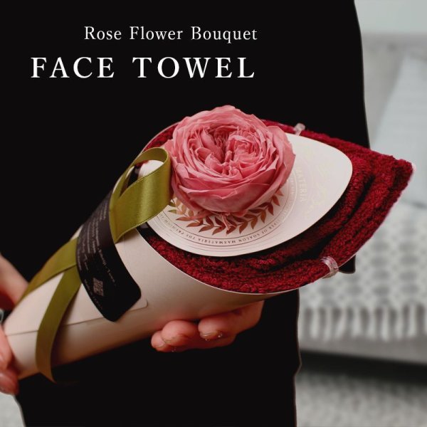 画像17: ◆数量限定品◆ ローズ花束フェイスタオル ROSE FLOWER BOUQUET_FACE TOWEL (17)