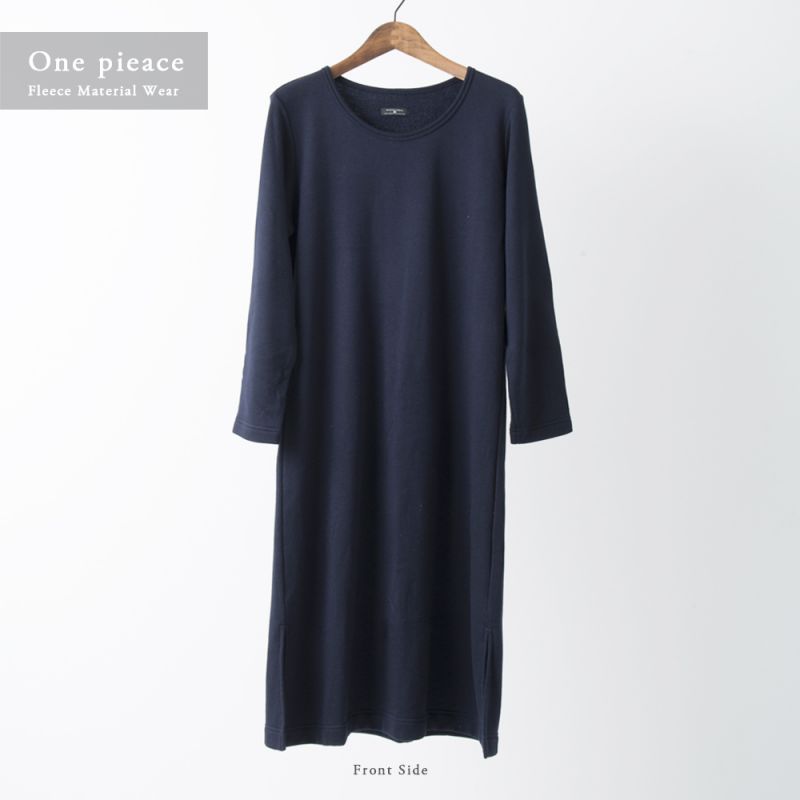 Maxmateria マックスマテリア フリース ワンピース ネイビー Max Materia